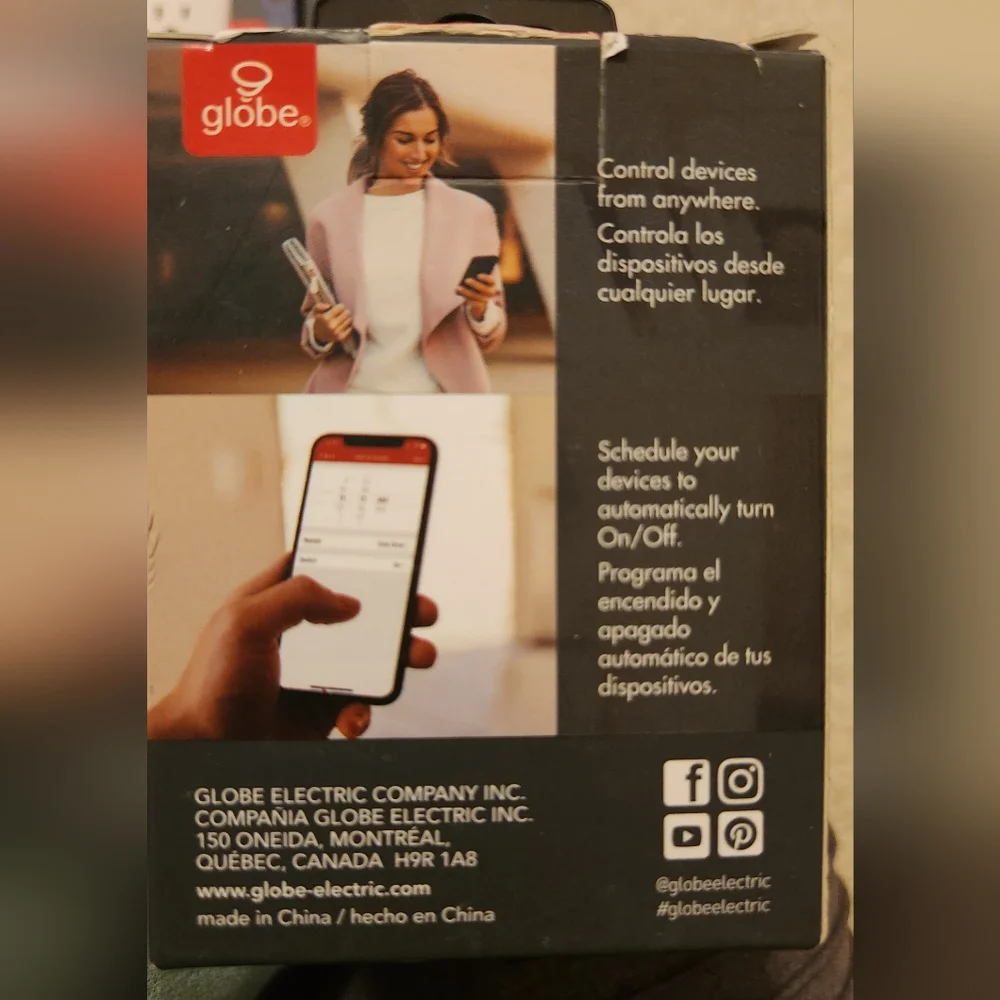 Globe Smart Plug with Wi-Fi Control